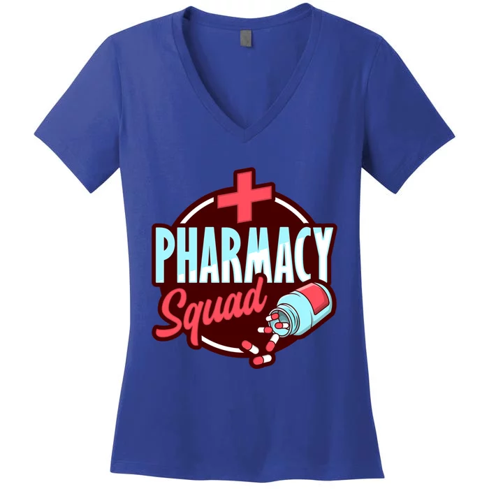 Pharmacy Squad Design Pharmacist Great Gift Women's V-Neck T-Shirt