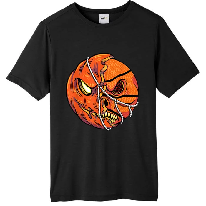 Pumpkin Skull Design Halloween Hooper Basketball Player ChromaSoft Performance T-Shirt