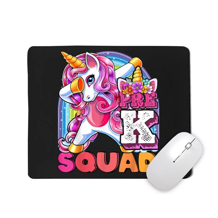 PreK Squad Dabbing Unicorn Back To School Girl Gift Mousepad