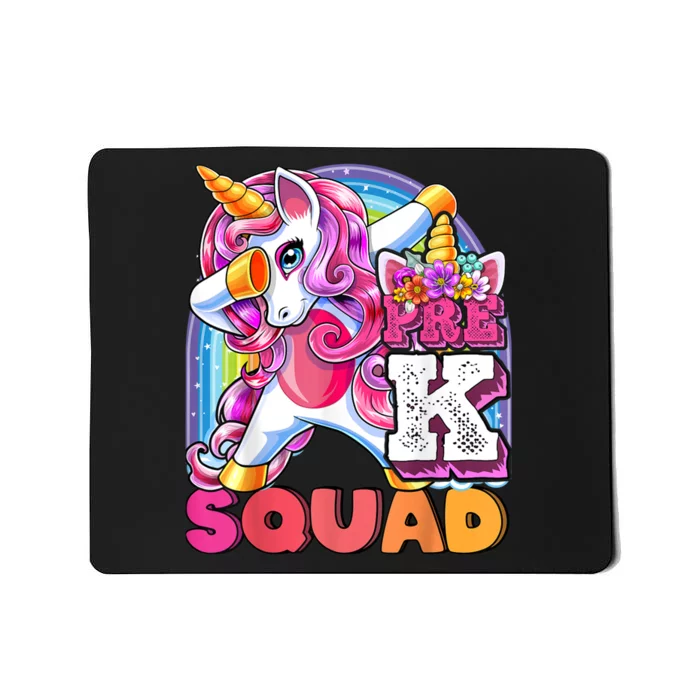 PreK Squad Dabbing Unicorn Back To School Girl Gift Mousepad