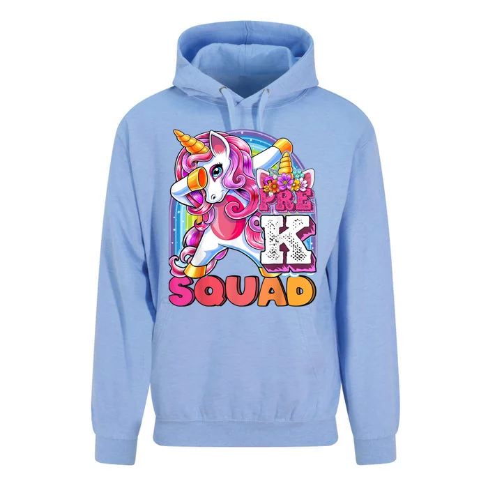 PreK Squad Dabbing Unicorn Back To School Girl Gift Unisex Surf Hoodie