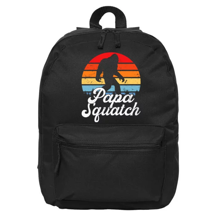 Papa Squatch Dad Bigfoot Sasquatch Plus Size 16 in Basic Backpack