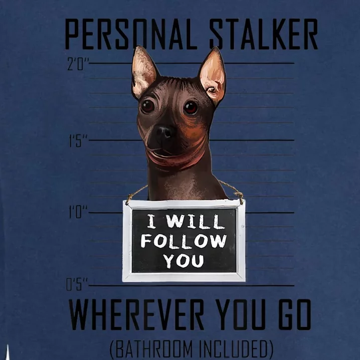 Personal Stalker Dog Hairless Terrier I Will Follow You Garment-Dyed Sweatshirt