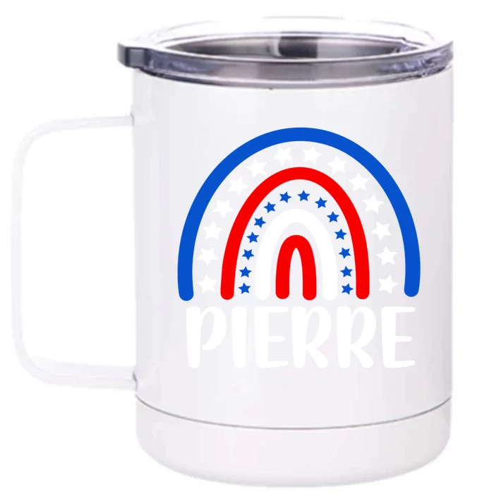 Pierre South Dakota Gift I Love Pierre Usa Funny Gift Front & Back 12oz Stainless Steel Tumbler Cup