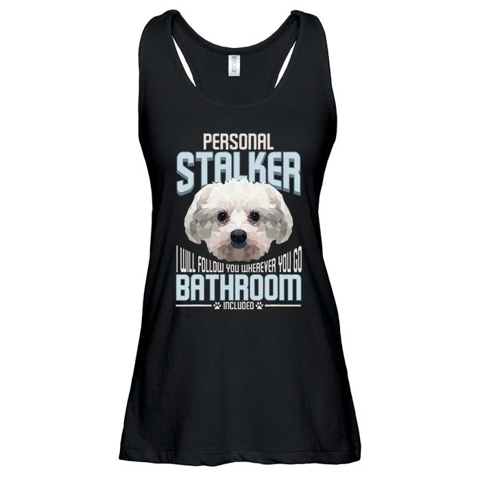 Personal Stalker Dog Funny Stubborn Maltese Dog Gift Ladies Essential Flowy Tank