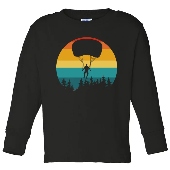 Parasailing Sunset Design Toddler Long Sleeve Shirt