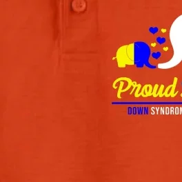 Proud Sister Down Syndrome Awareness Elephant Dry Zone Grid Performance Polo