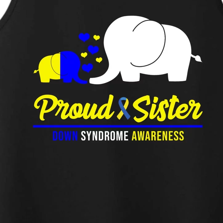 Proud Sister Down Syndrome Awareness Elephant Performance Tank