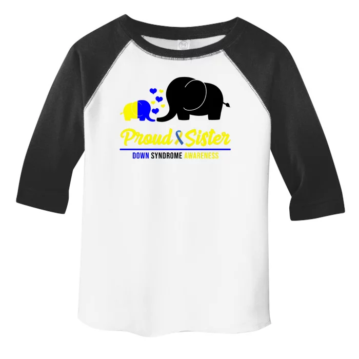 Proud Sister Down Syndrome Awareness Elephant Toddler Fine Jersey T-Shirt