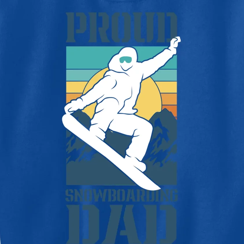 Proud Snowboarding Dad Father Snowboarder Snowboard Daddy Gift Kids Sweatshirt