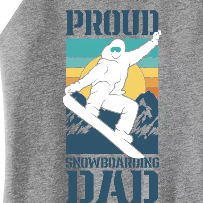 Proud Snowboarding Dad Father Snowboarder Snowboard Daddy Gift Women’s Perfect Tri Rocker Tank