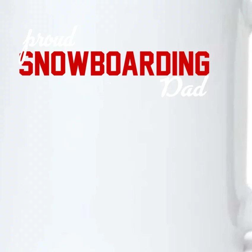 Proud Snowboarding Dad Gift Black Color Changing Mug