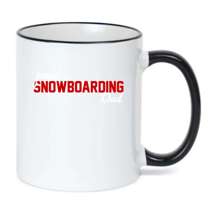 Proud Snowboarding Dad Gift Black Color Changing Mug