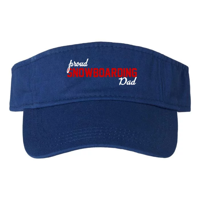 Proud Snowboarding Dad Gift Valucap Bio-Washed Visor