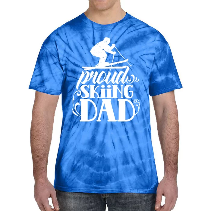 Proud Skiing Dad Skier Father Ski Daddy Papa Father's Day Gift Tie-Dye T-Shirt