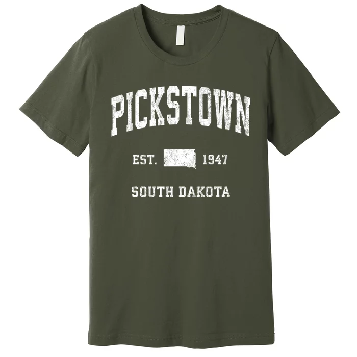 Pickstown South Dakota Sd Vintage Athletic Sports Premium T-Shirt