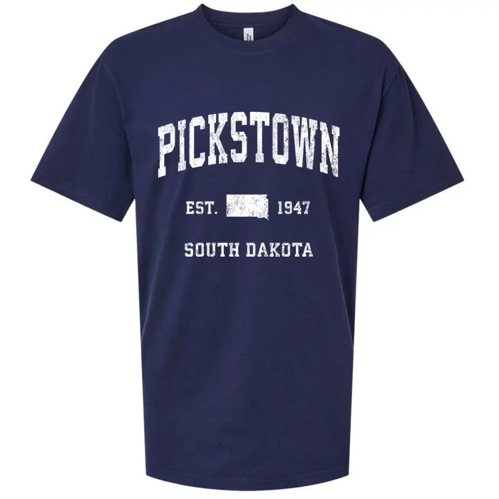 Pickstown South Dakota Sd Vintage Athletic Sports Sueded Cloud Jersey T-Shirt