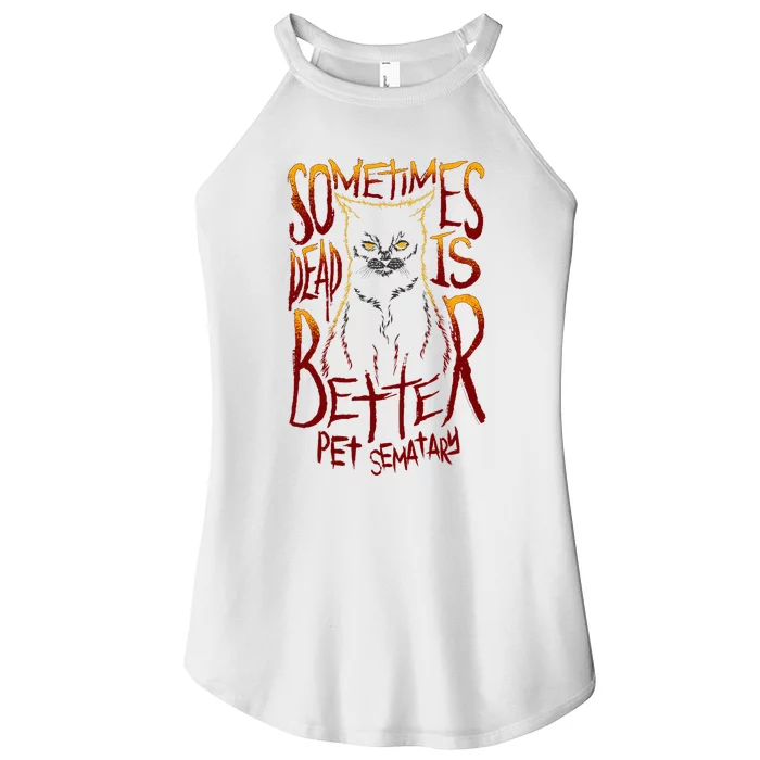 Pet Semetary Dead Is Better Women’s Perfect Tri Rocker Tank