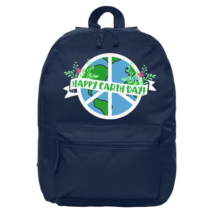 Peace Sign Earth Day Design 16 in Basic Backpack