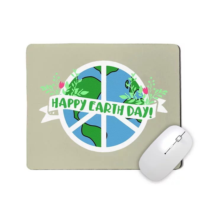 Peace Sign Earth Day Design Mousepad