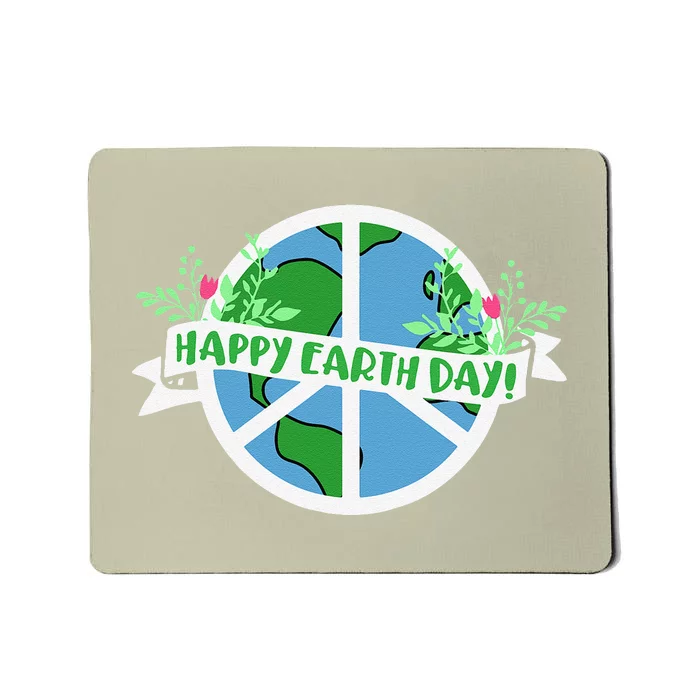 Peace Sign Earth Day Design Mousepad