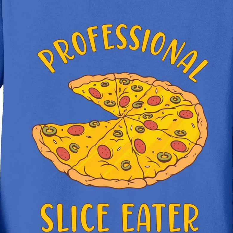 Professional Slice Eater Pizza Pie Lovers National Pizza Day Great Gift Kids Long Sleeve Shirt