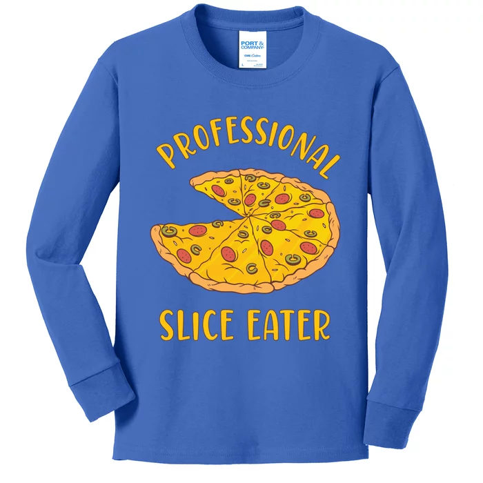 Professional Slice Eater Pizza Pie Lovers National Pizza Day Great Gift Kids Long Sleeve Shirt