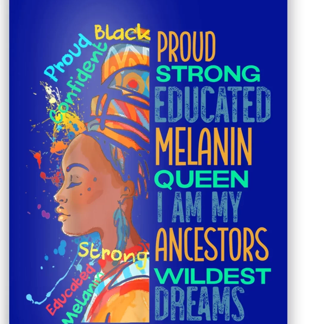 Proud Strong Educated Queen African Black History Gift Poster