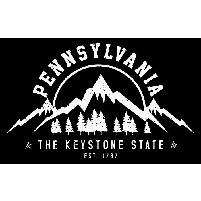 Pennsylvania State Est. 1787 Vintage Mountains Gift Bumper Sticker