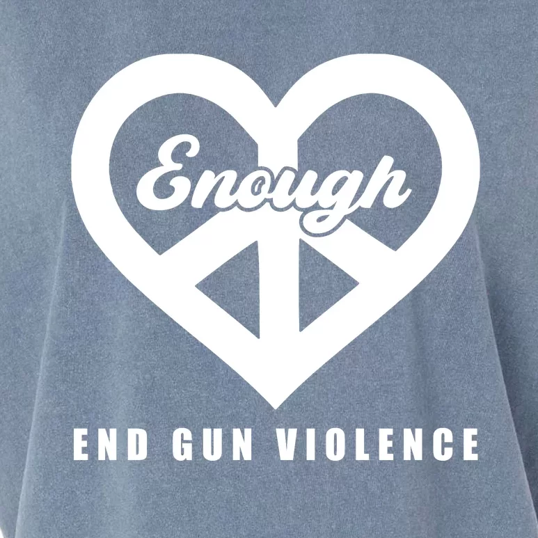 Peace Sign Enough End Gun Violence Garment-Dyed Women's Muscle Tee