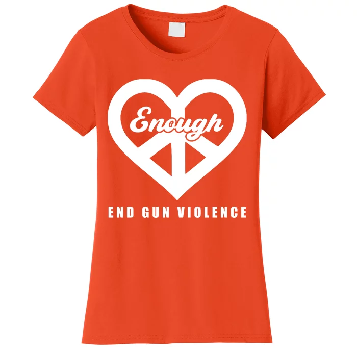 Peace Sign Enough End Gun Violence Women's T-Shirt