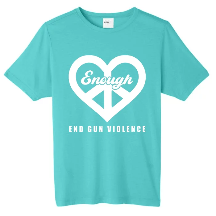 Peace Sign Enough End Gun Violence ChromaSoft Performance T-Shirt