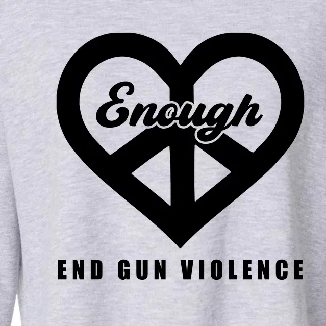 Peace Sign Enough End Gun Violence Cropped Pullover Crew