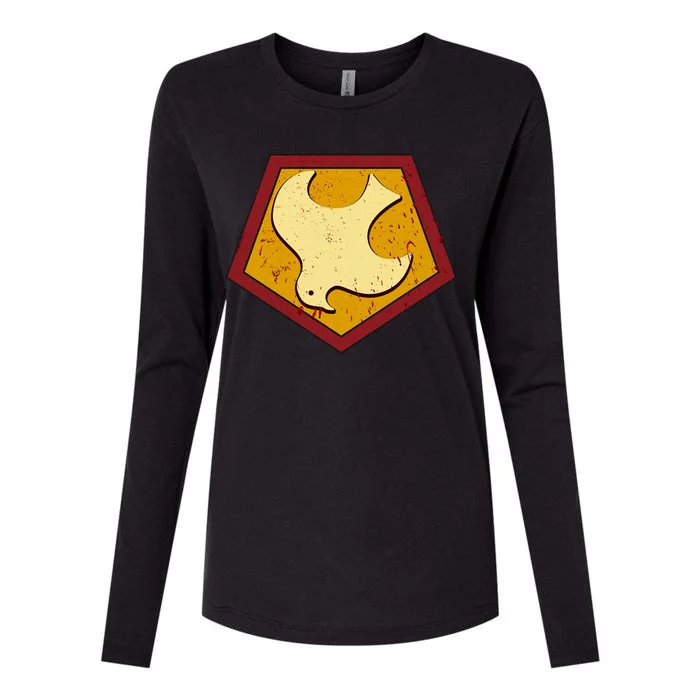 Peacemaker Superhero Emblem Womens Cotton Relaxed Long Sleeve T-Shirt