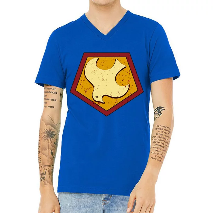 Peacemaker Superhero Emblem V-Neck T-Shirt