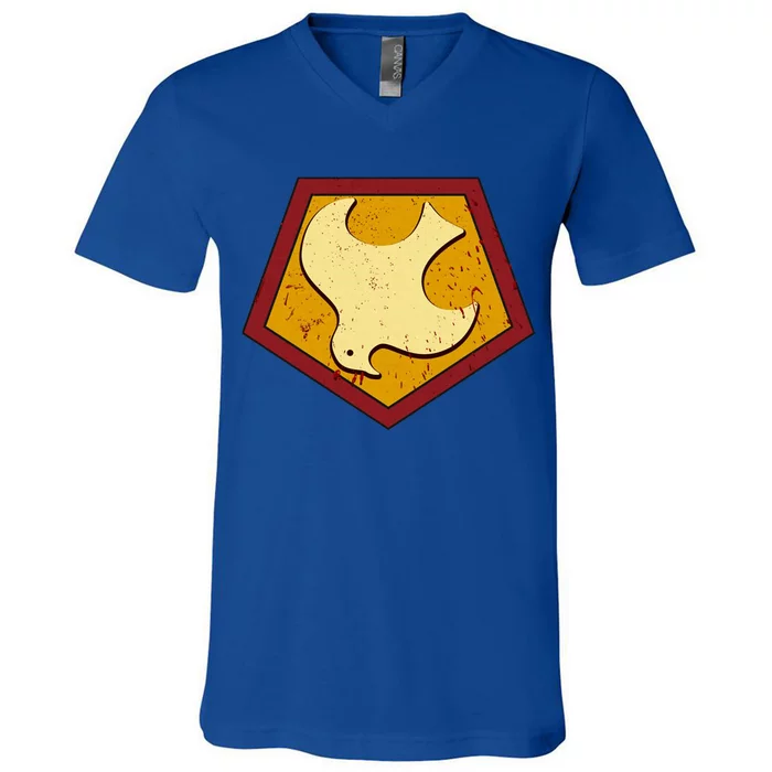 Peacemaker Superhero Emblem V-Neck T-Shirt