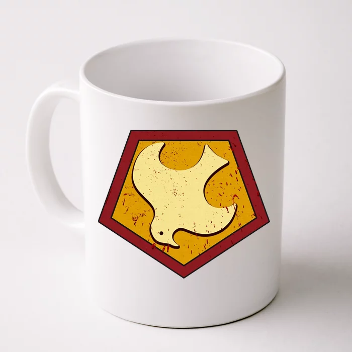 Peacemaker Superhero Emblem Front & Back Coffee Mug