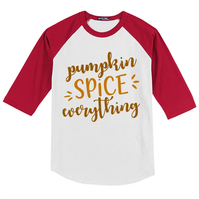 Pumpkin Spice Everything Kids Colorblock Raglan Jersey