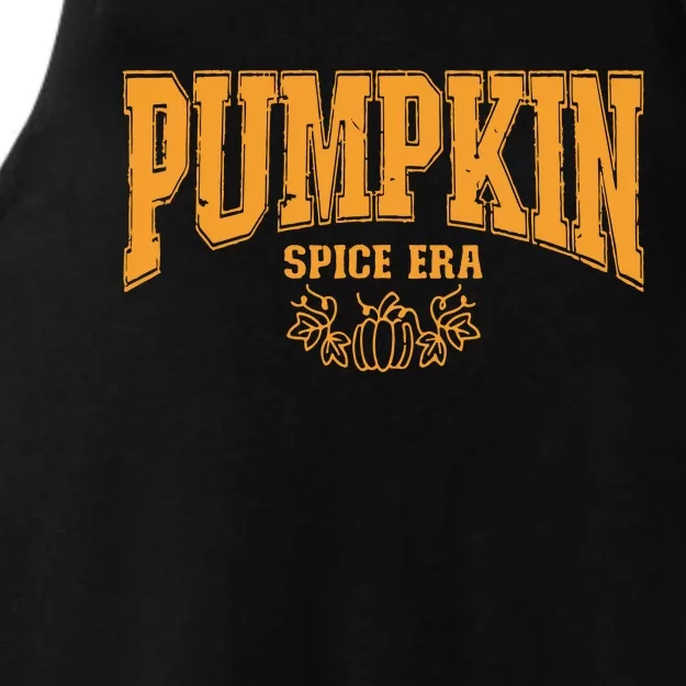 Pumpkin Spice Era Varsity Thanksgiving Family Trendy Ladies Tri-Blend Wicking Tank