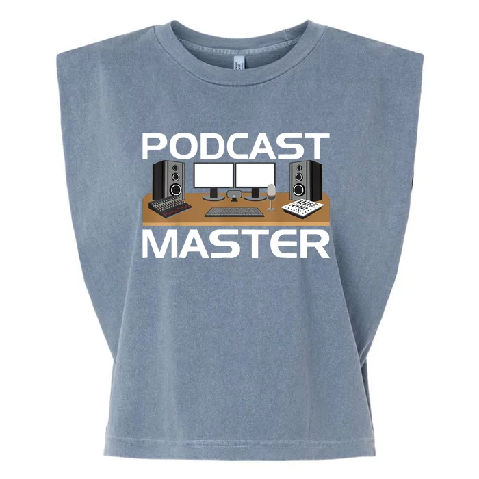 Podcast Show Equipment USB Mixer App For Podcasters Garment-Dyed Women's Muscle Tee