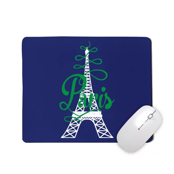 Paris Script Eiffel Tower French France Mousepad