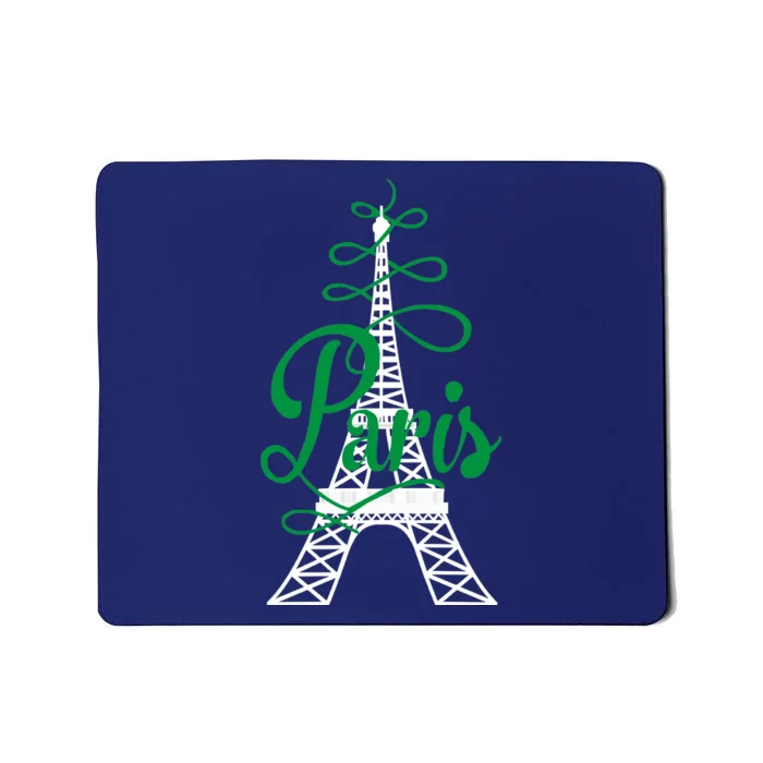 Paris Script Eiffel Tower French France Mousepad