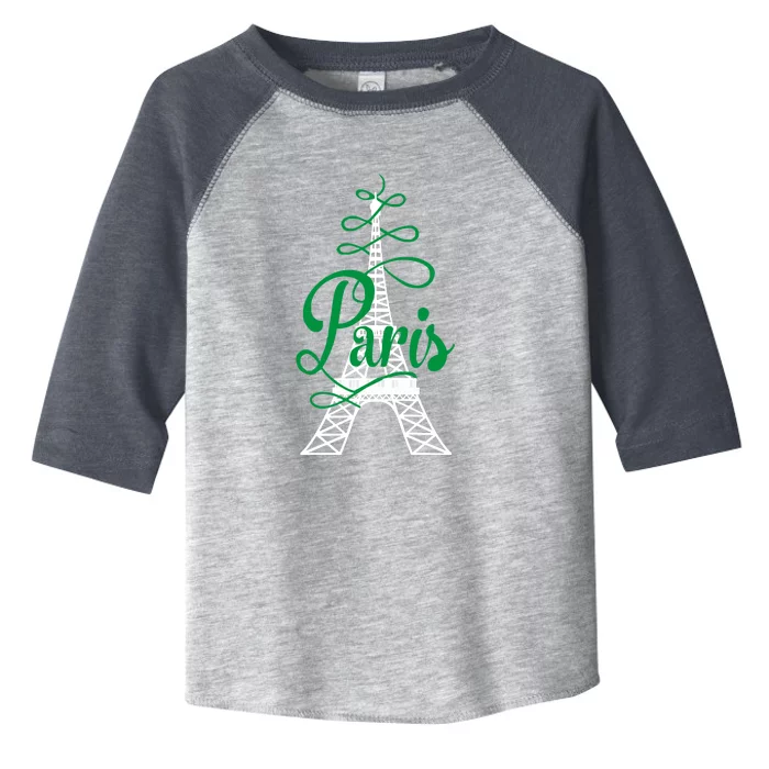 Paris Script Eiffel Tower French France Toddler Fine Jersey T-Shirt