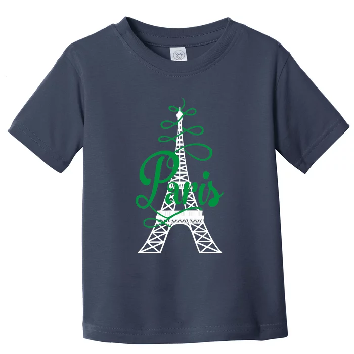 Paris Script Eiffel Tower French France Toddler T-Shirt