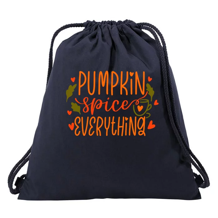 Pumpkin Spice Everything Holiday Festive Drawstring Bag