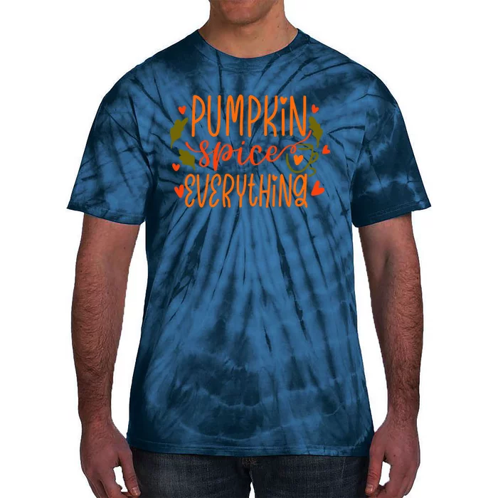 Pumpkin Spice Everything Holiday Festive Tie-Dye T-Shirt