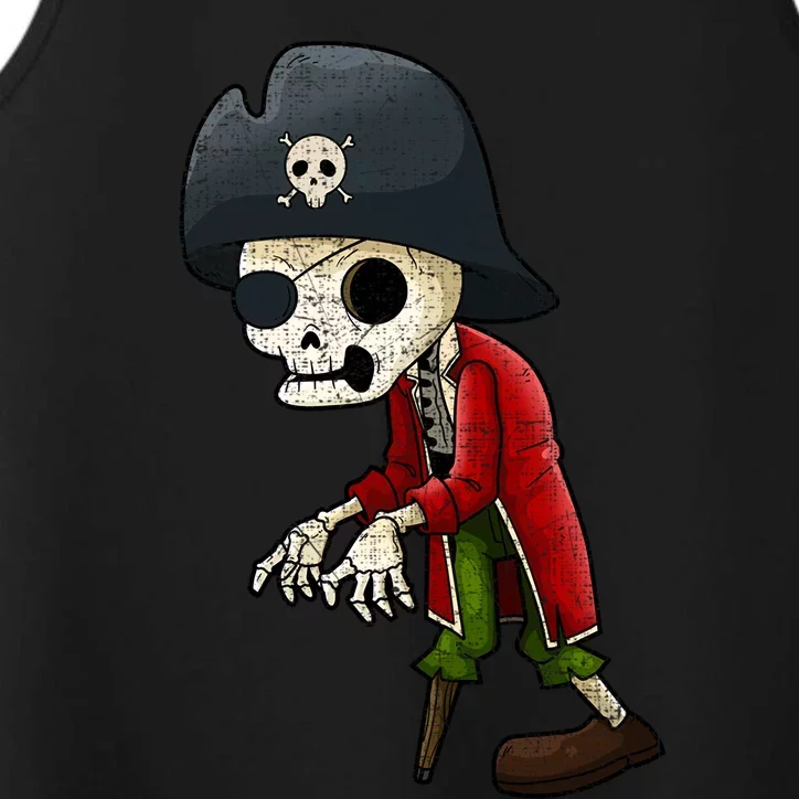 Pirate Skeleton Funny Halloween Grunge Monster Gift Performance Tank