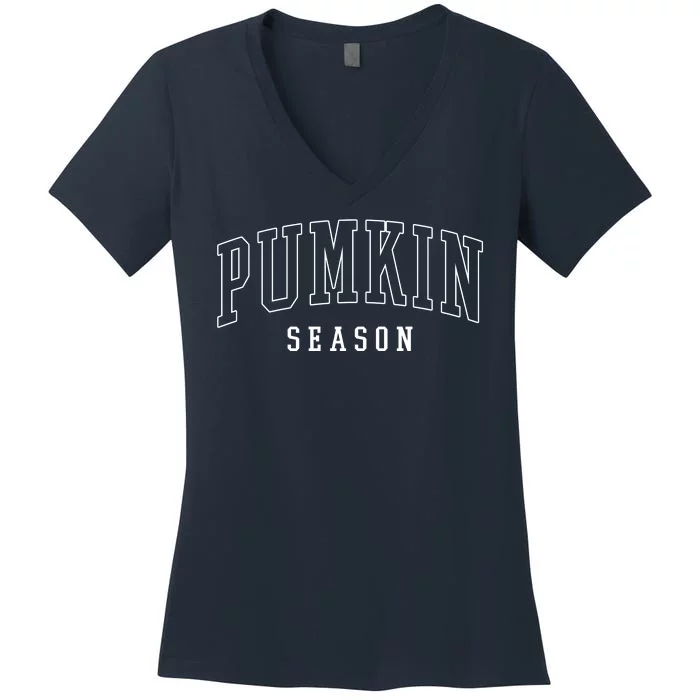 Pumpkin Season Fall Lover Women's V-Neck T-Shirt