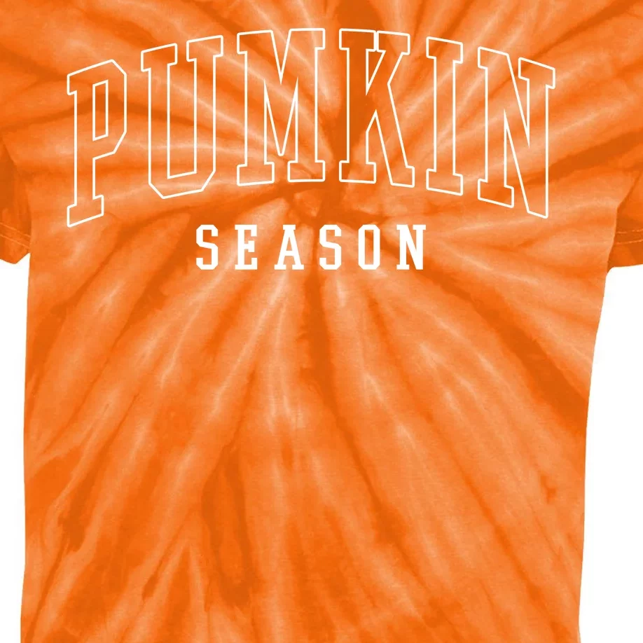 Pumpkin Season Fall Lover Kids Tie-Dye T-Shirt