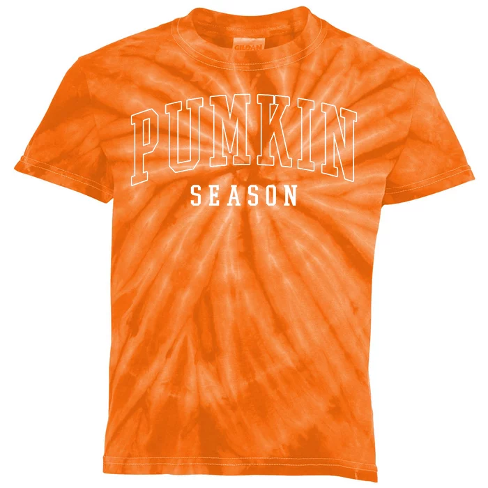 Pumpkin Season Fall Lover Kids Tie-Dye T-Shirt